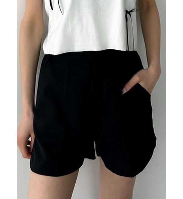 EMODA「ラウンドハイウエストショートパンツ」|その他|ブラック