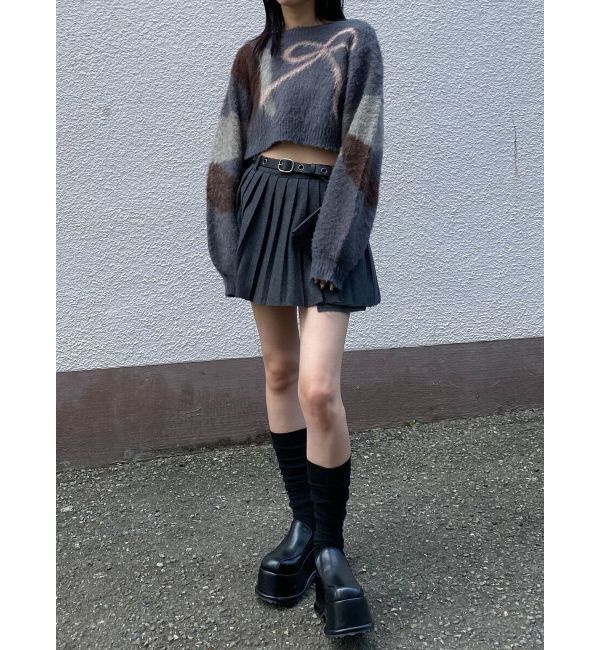 EMODA「ショートルーズジャガードニット」|ニット・セーター|