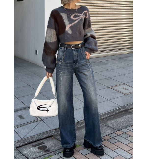 EMODA「ショートルーズジャガードニット」|ニット・セーター|