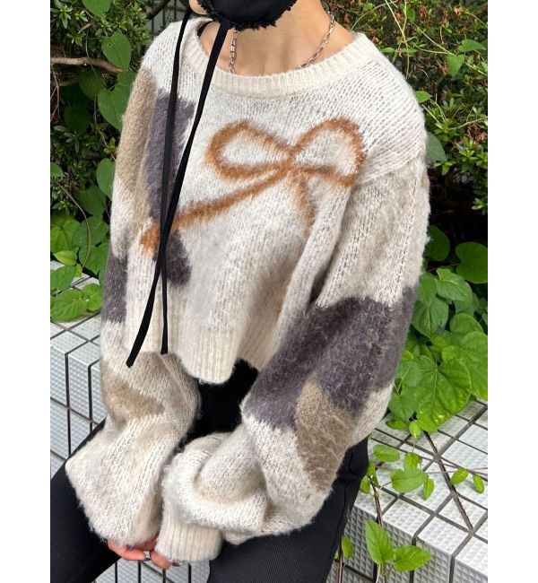 EMODA「ショートルーズジャガードニット」|ニット・セーター|