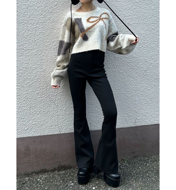 EMODA「ショートルーズジャガードニット」|ニット・セーター|