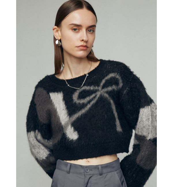 EMODA「ショートルーズジャガードニット」|ニット・セーター|