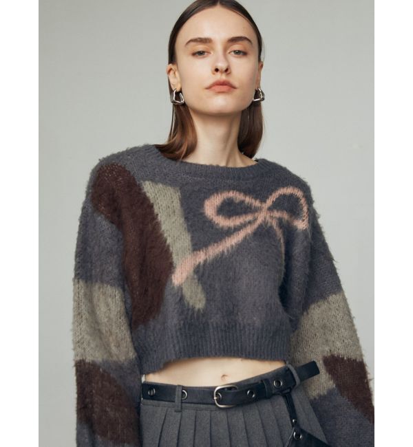 EMODA「ショートルーズジャガードニット」|ニット・セーター|