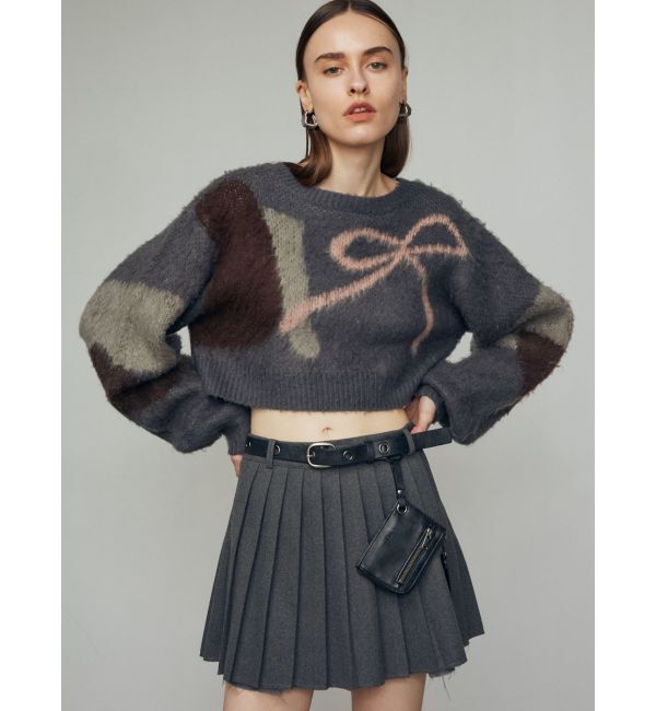 EMODA「ショートルーズジャガードニット」|ニット・セーター|