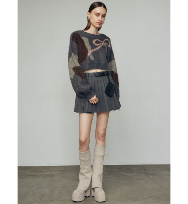 EMODA「ショートルーズジャガードニット」|ニット・セーター|