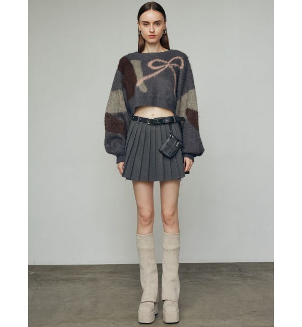 EMODA「ショートルーズジャガードニット」|ニット・セーター|