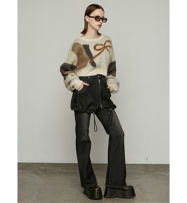 EMODA「ショートルーズジャガードニット」|ニット・セーター|