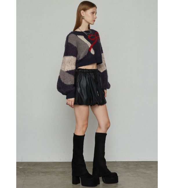 EMODA「ショートルーズジャガードニット」|ニット・セーター|