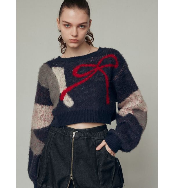 EMODA「ショートルーズジャガードニット」|ニット・セーター|