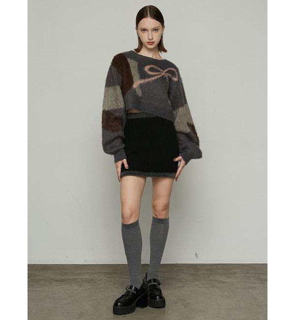 EMODA「ショートルーズジャガードニット」|ニット・セーター|