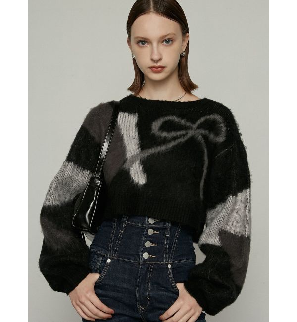 EMODA「ショートルーズジャガードニット」|ニット・セーター|