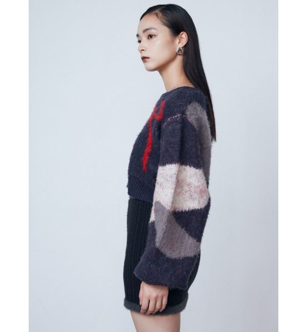 EMODA「ショートルーズジャガードニット」|ニット・セーター|