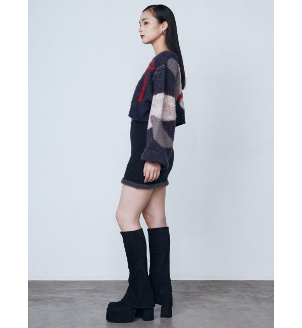 EMODA「ショートルーズジャガードニット」|ニット・セーター|