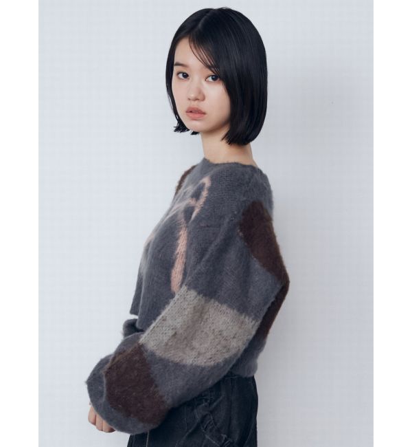 EMODA「ショートルーズジャガードニット」|ニット・セーター|