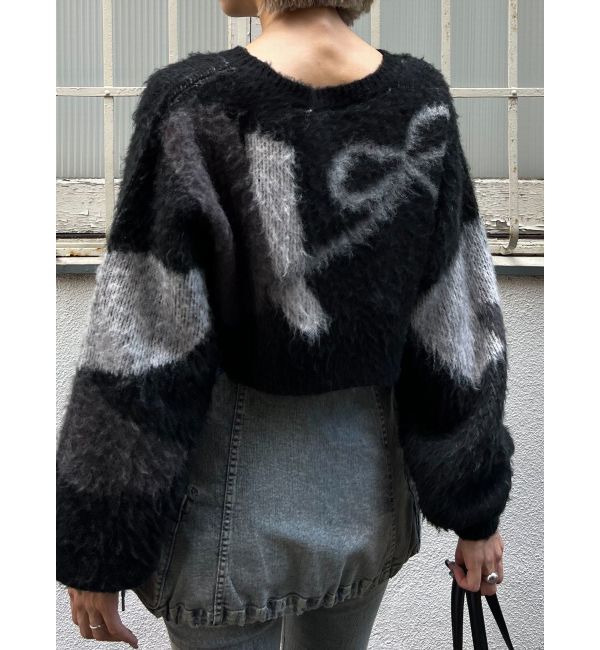 EMODA「ショートルーズジャガードニット」|ニット・セーター|