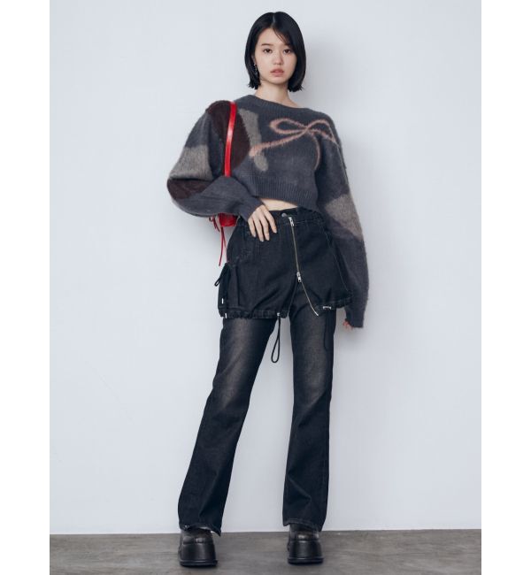 EMODA「ショートルーズジャガードニット」|ニット・セーター|