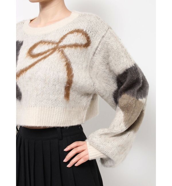 EMODA「ショートルーズジャガードニット」|ニット・セーター|