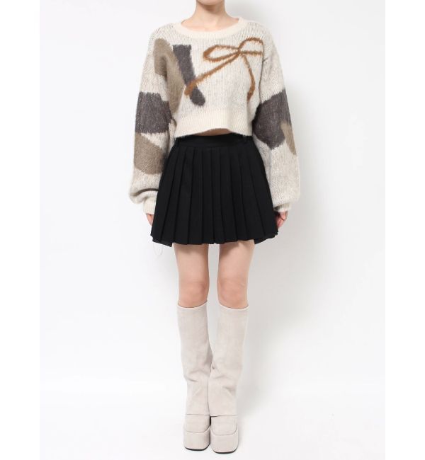 EMODA「ショートルーズジャガードニット」|ニット・セーター|