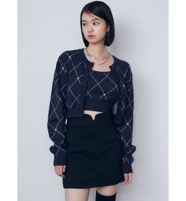 EMODA「カーブウエストミニスカート」|スカート|