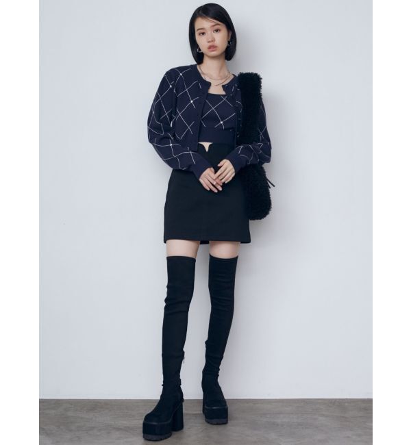 EMODA「カーブウエストミニスカート」|スカート|