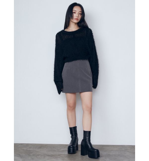 EMODA「カーブウエストミニスカート」|スカート|