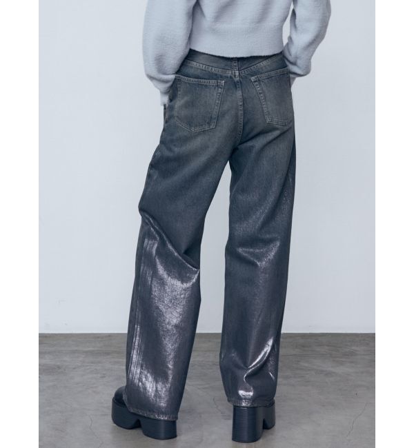 EMODA「フォイルルーズハイウエストジーンズ」|デニム|