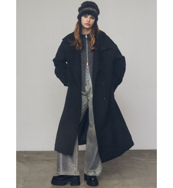 EMODA「フォイルルーズハイウエストジーンズ」|デニム|