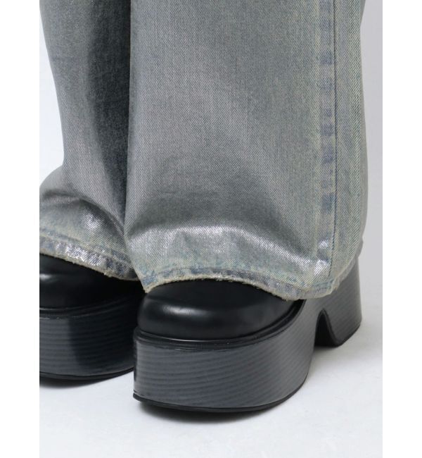 EMODA「フォイルルーズハイウエストジーンズ」|デニム|