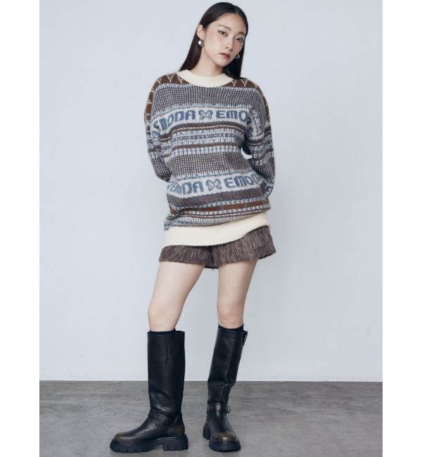 EMODA「ノルディックパターンオーバーニット」|ニット・セーター|