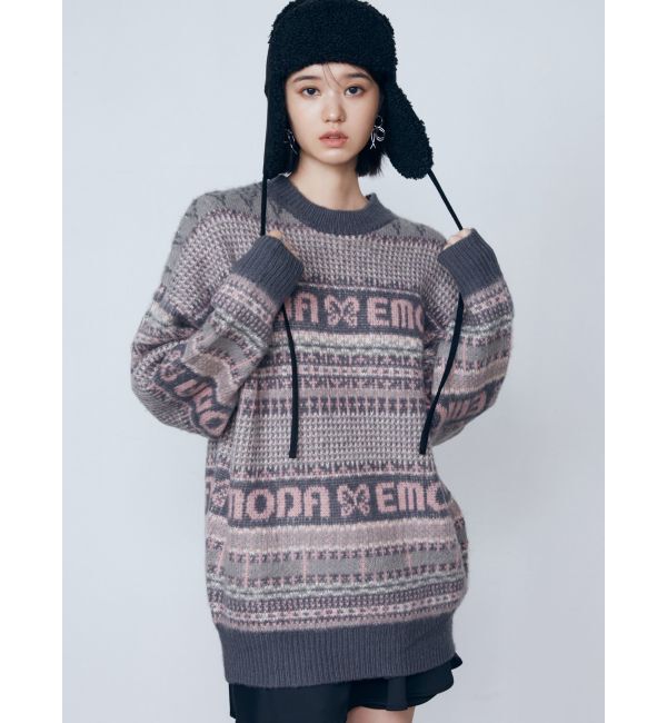 EMODA「ノルディックパターンオーバーニット」|ニット・セーター|