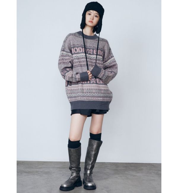 EMODA「ノルディックパターンオーバーニット」|ニット・セーター|
