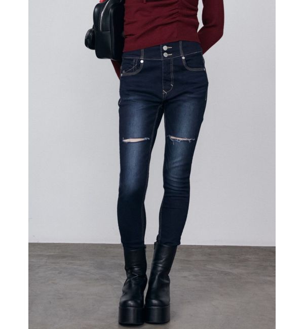 EMODA「スーパーハイウエストパギンス」|デニム|