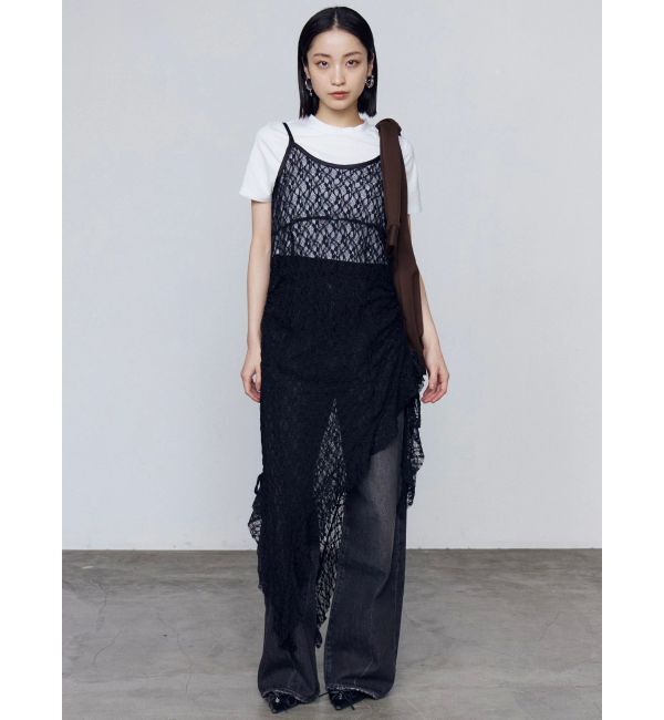 EMODA「ルーズワイドハイウエストジーンズ」|デニム|