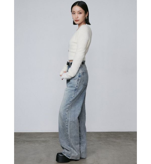 EMODA「ルーズワイドハイウエストジーンズ」|デニム|