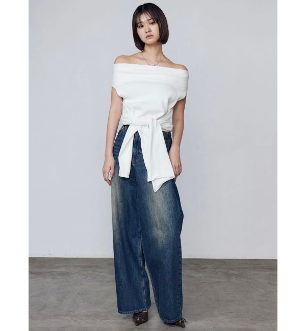 EMODA「ヴィンテージシェードルーズジーンズ」|デニム|