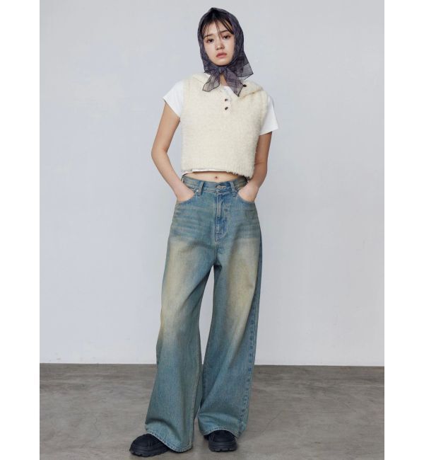 EMODA「ヴィンテージシェードルーズジーンズ」|デニム|