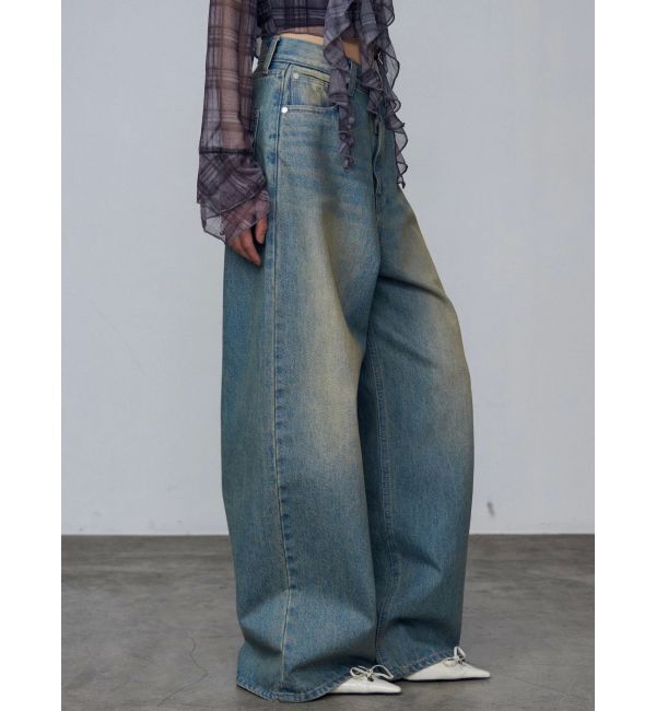 EMODA「ヴィンテージシェードルーズジーンズ」|デニム|