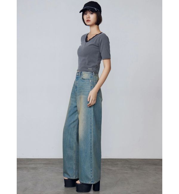 EMODA「ヴィンテージシェードルーズジーンズ」|デニム|