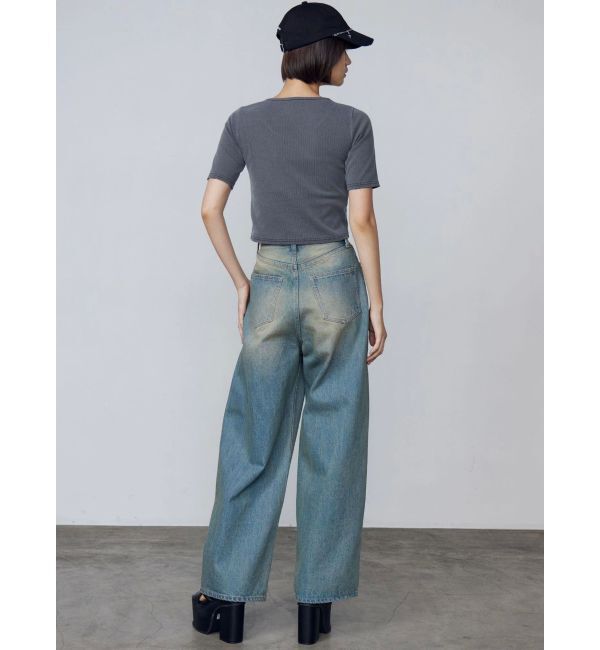 EMODA「ヴィンテージシェードルーズジーンズ」|デニム|