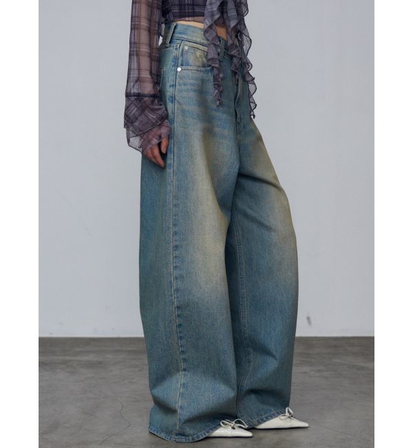 EMODA「ヴィンテージシェードルーズジーンズ」|デニム|