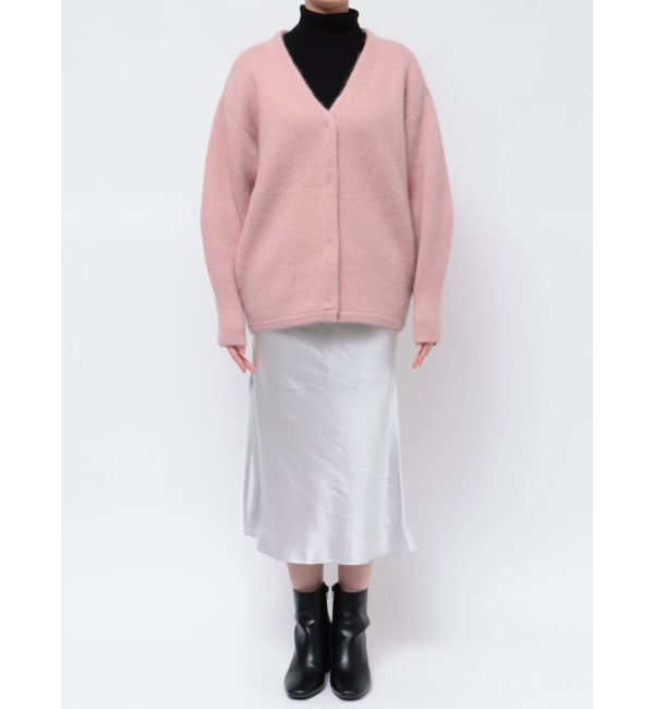 MERCURYDUO「ダブルフェイスコクーンミディニットカーディガン」|カーディガン|
