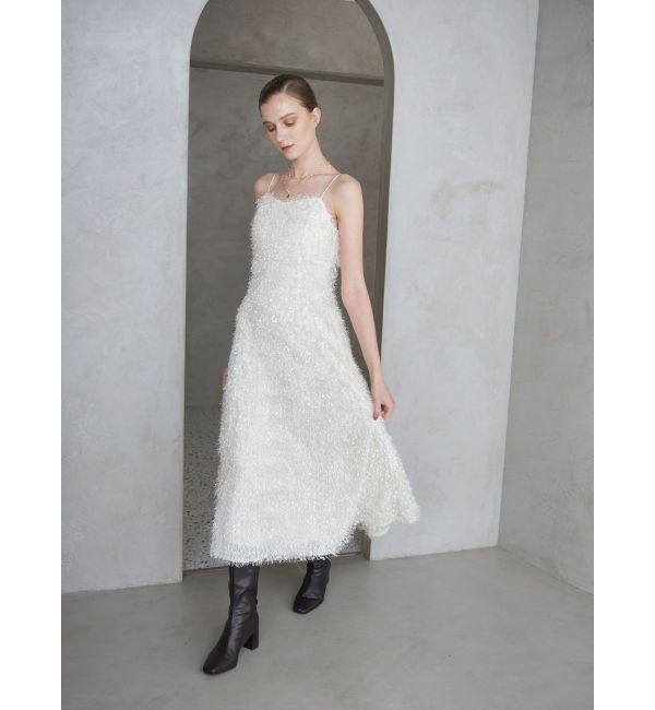 MERCURYDUO「フェザーフレアキャミワンピース」|ワンピース|