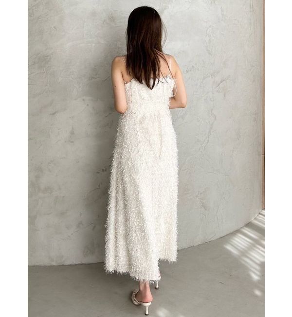 MERCURYDUO「フェザーフレアキャミワンピース」|ワンピース|