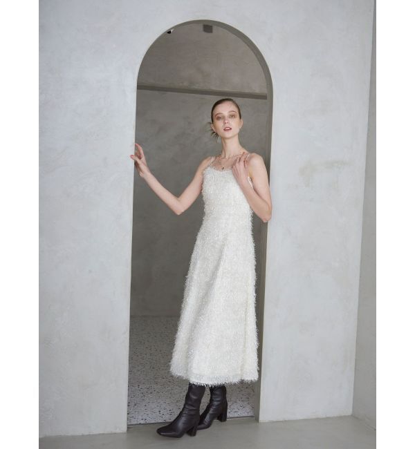 MERCURYDUO「フェザーフレアキャミワンピース」|ワンピース|