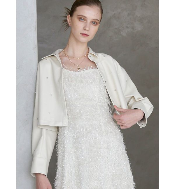 MERCURYDUO「フェザーフレアキャミワンピース」|ワンピース|