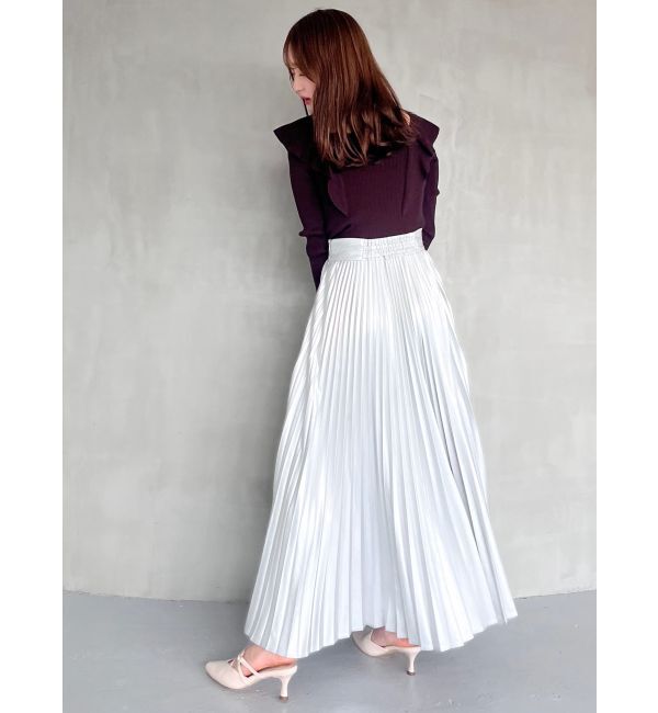 MERCURYDUO「レザーライクプリーツスカート」|スカート|