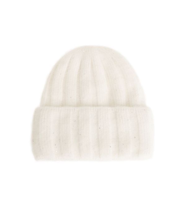 MERCURYDUO「スパンコールニットビーニー」|ニット帽|