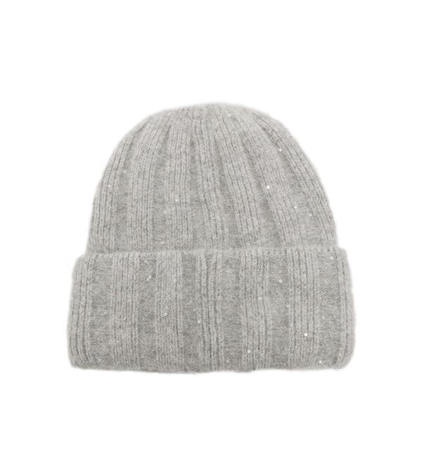 MERCURYDUO「スパンコールニットビーニー」|ニット帽|