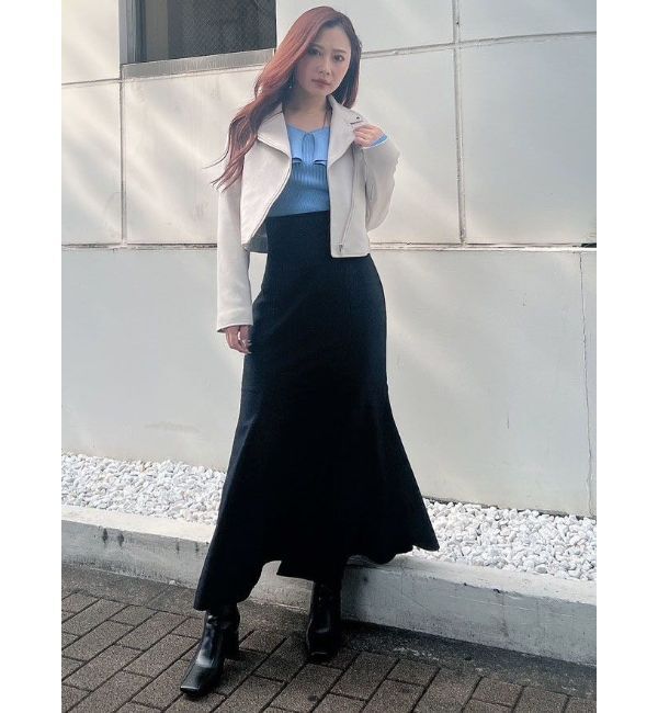 MERCURYDUO「バックレースアップストレッチマーメイドスカート」|スカート|