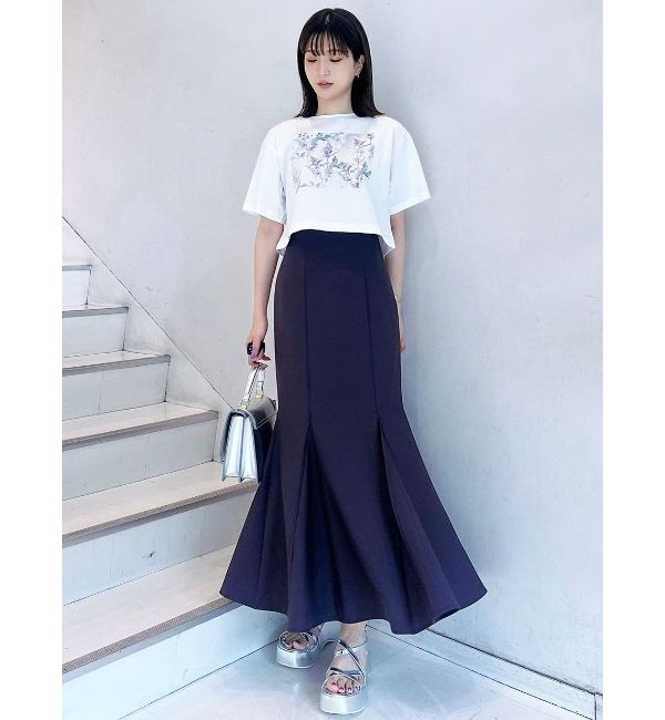 MERCURYDUO「バックレースアップストレッチマーメイドスカート」|スカート|